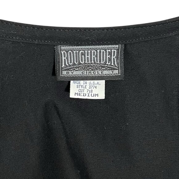 Roughrider Circle T Western Shirt Top Size S Line Dancing Vest M Vtg Made USA - Picture 11 of 14